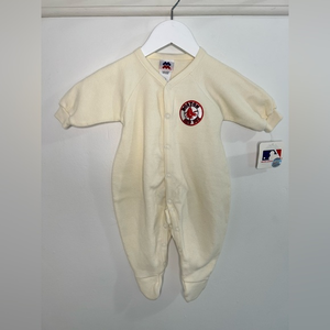 Baby Waffle Knit Boston Red‎ Sox Onesie - 3/6 mos